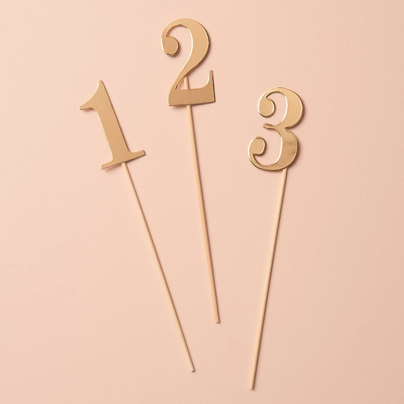 6 Pack: 1-12 Gold Table Numbers by Celebrate It™