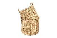 Hello Honey® Beige Handwoven Seagrass Basket with Handles Set