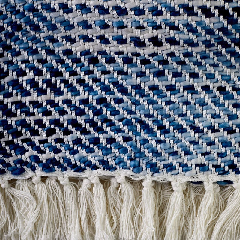 DII® Blue Tone Diagonal Stripe Acrylic Throw