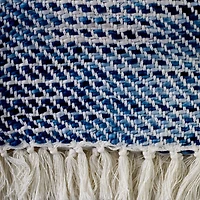 DII® Blue Tone Diagonal Stripe Acrylic Throw