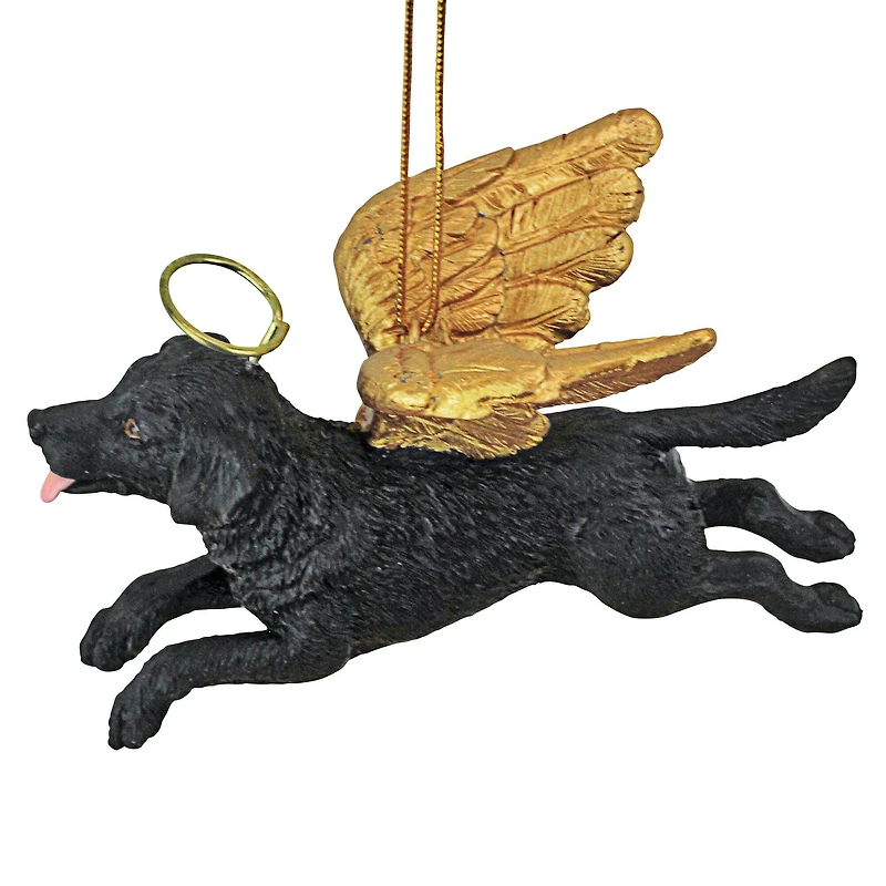 Design Toscano Honor the Pooch Black Lab Holiday Dog Angel Ornament