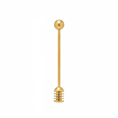 Hello Honey® 6.5" Gold Finish Stainless Steel Honey Dipper