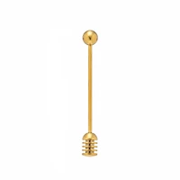 Hello Honey® 6.5" Gold Finish Stainless Steel Honey Dipper