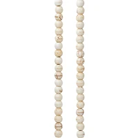 12 Pack:  White Howlite Round Beads, 4mm by Bead Landing™