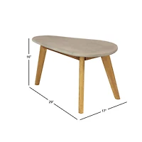 29" Gray Resin Modern Outdoor Accent Table