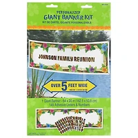 64" Giant Personalized Luau Banner Kit