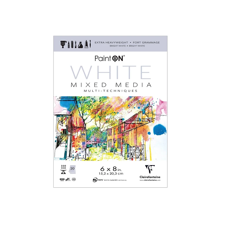 Rhodia® Clairefontaine Paint ON® White Mixed Media Pad