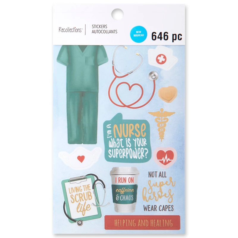 12 Pack: Nurse Stickers by Recollections™