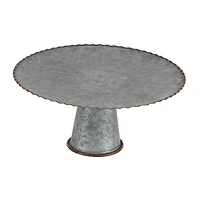 Gray Metal Farmhouse Cake Stand Set