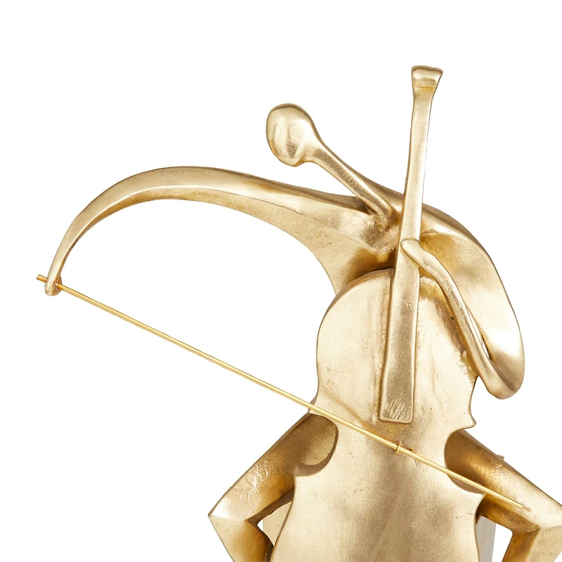 Gold Polystone Contemporary Sculpture