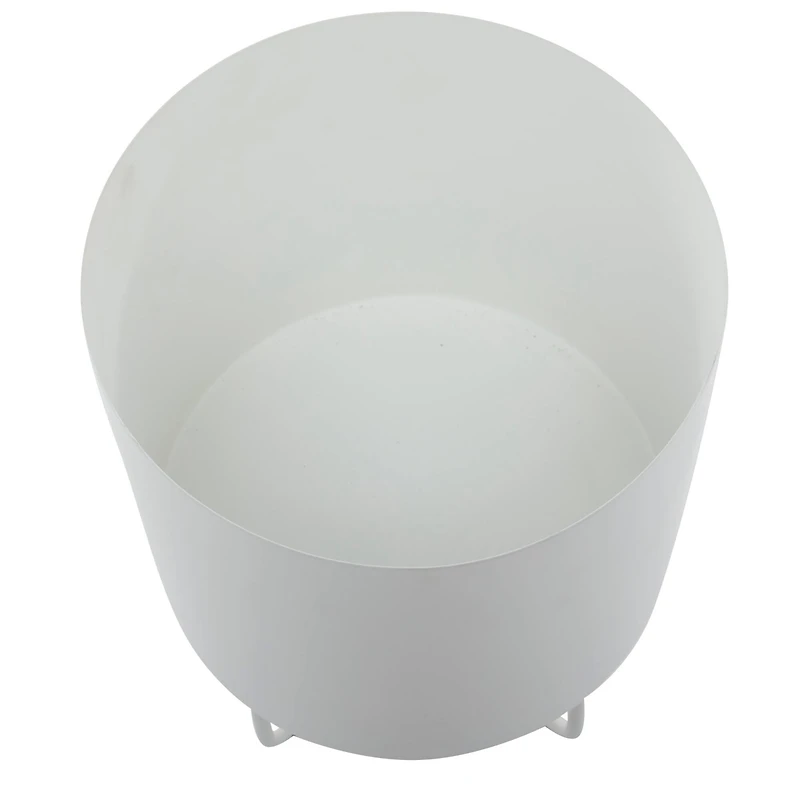 White Modern Planter, Set of 2" 16", 13"