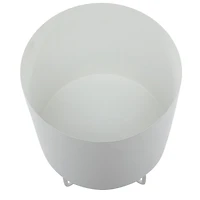 White Modern Planter, Set of 2" 16", 13"