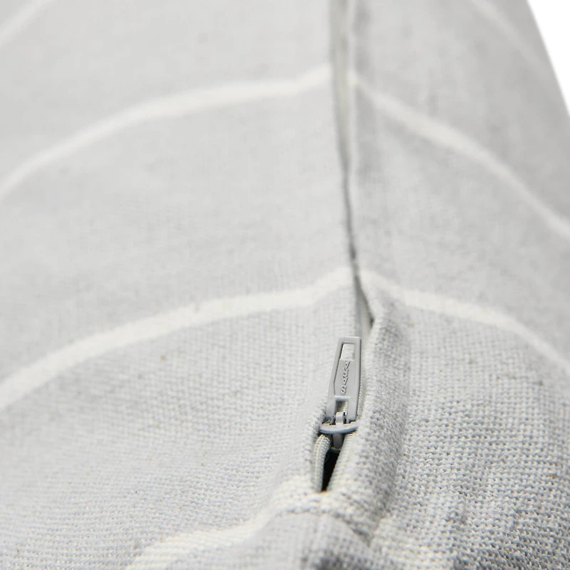 Hello Honey® Gray Square Interwoven Stripe Cotton Pillow Cover