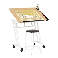 Studio Designs Studio 2-Piece Drafting Table and Stool Set