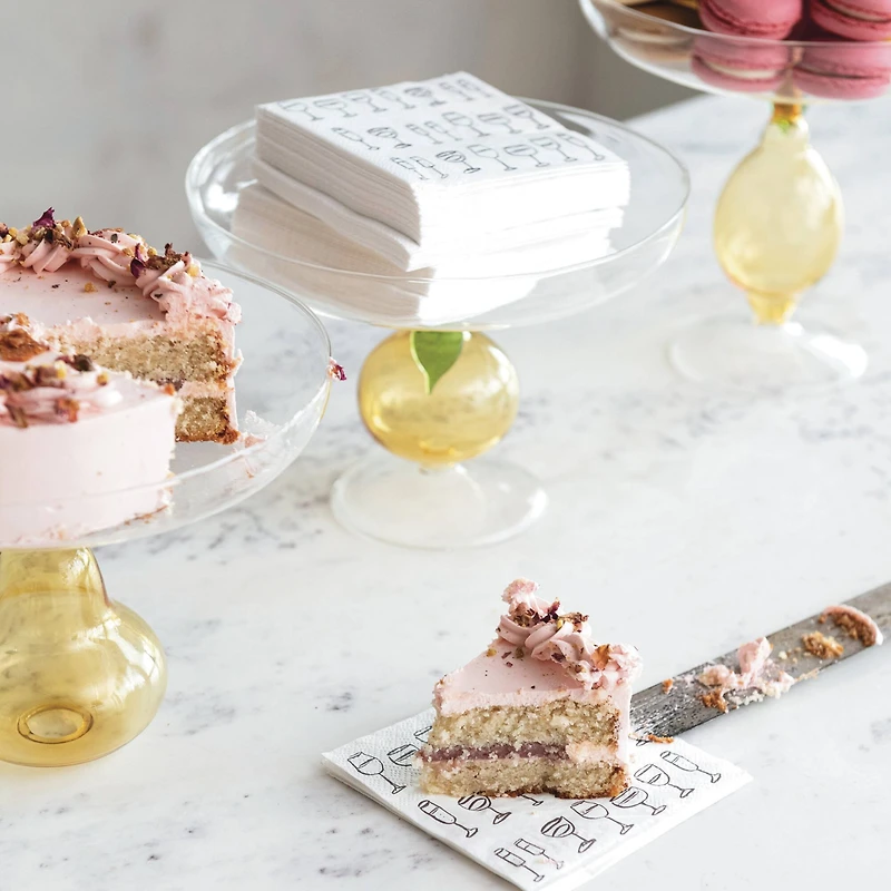 Hello Honey® 7.75" Citrus Charm Glass Food Pedestal