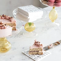 Hello Honey® 7.75" Citrus Charm Glass Food Pedestal