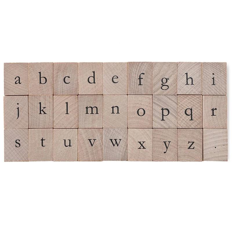 12 Pack: Lowercase Alphabet Wood Stamp Set by Recollections™
