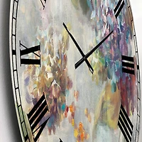 Designart 'Autumn Hydrangea Traditional Wall Clock