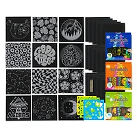 Art 101 Scratch Art Kits, 3 Packs of 11