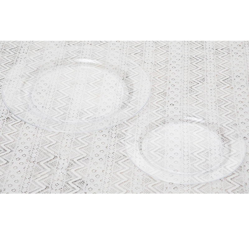 8 Pack: Clear 40 Piece Dinner & Lunch Plate Set by Celebrate It™