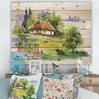 Designart - Rural House In Blossoming Greenlands