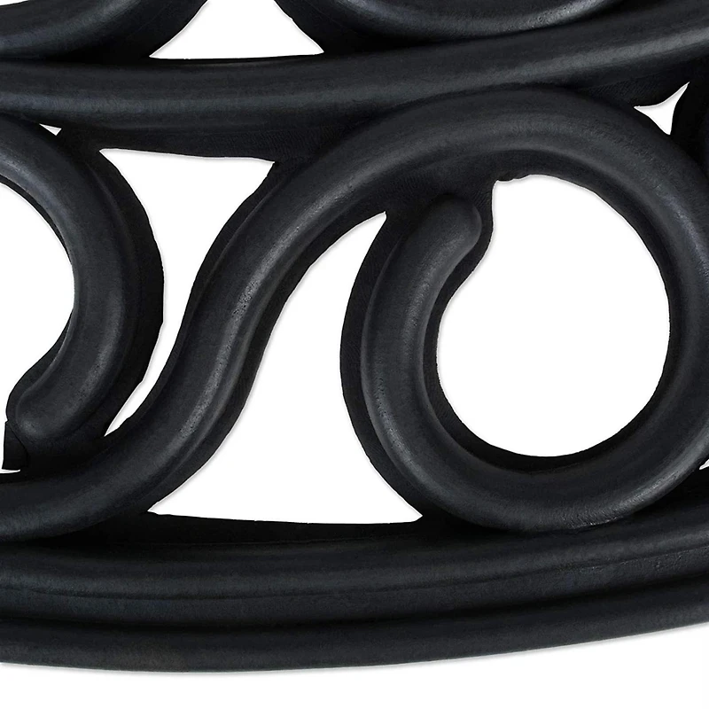 DII® J&M Iron Heart Half Round Rubber Doormat