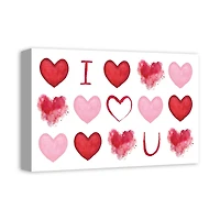 I Heart You 18" x 12" Canvas Wall Art