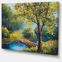 Designart - Summer Forest with Beautiful River