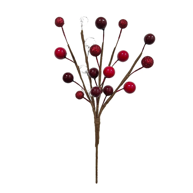 8" Red, Crystal & Burgundy Berry Pick by Ashland®