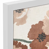 Spice Toned Florals White Framed Canvas