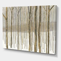 Designart - Forest in Winter Gold