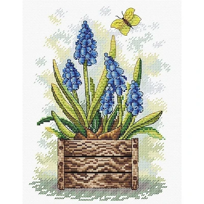 MP Studia Sapphire Flower Cross Stitch Kit
