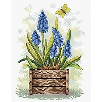 MP Studia Sapphire Flower Cross Stitch Kit