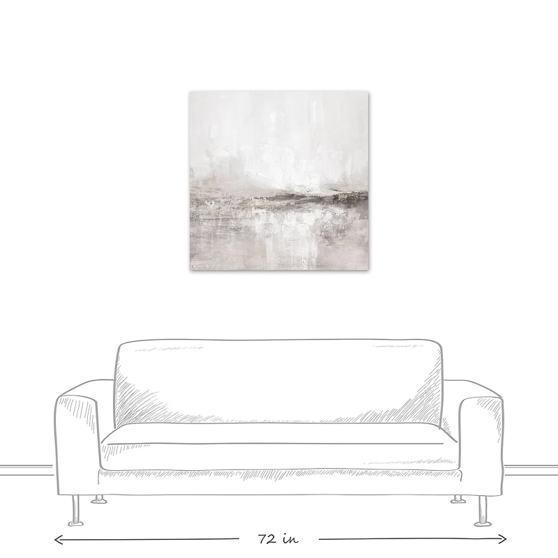 Gray and Taupe Abstract 30" x 30"Canvas Wall Art