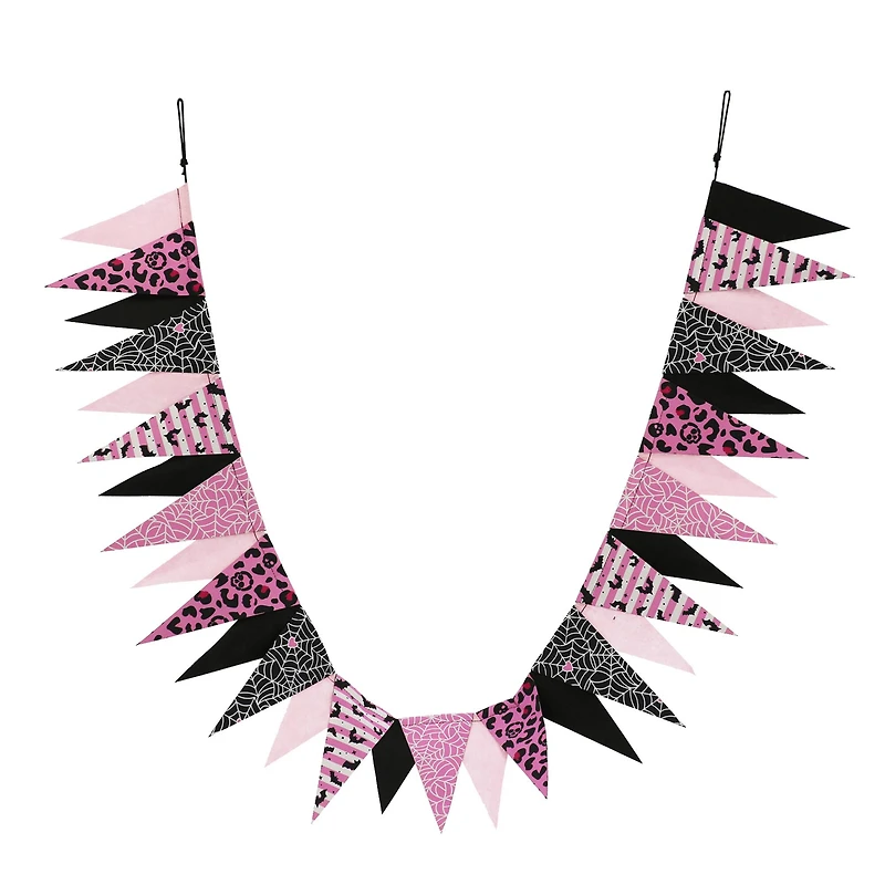 6ft. Pink Halloween Flag Garland by Ashland®
