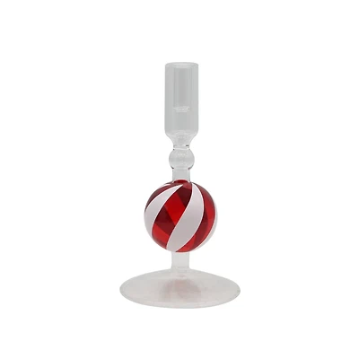 Glass Peppermint Candy Narrow Taper Holder by Ashland®