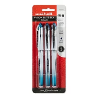 Uni-Ball® Vision Elite BLX Rollerball 3 Blue Black Pen Set
