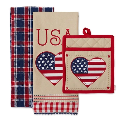 DII® Americana Love Potholder Gift Set