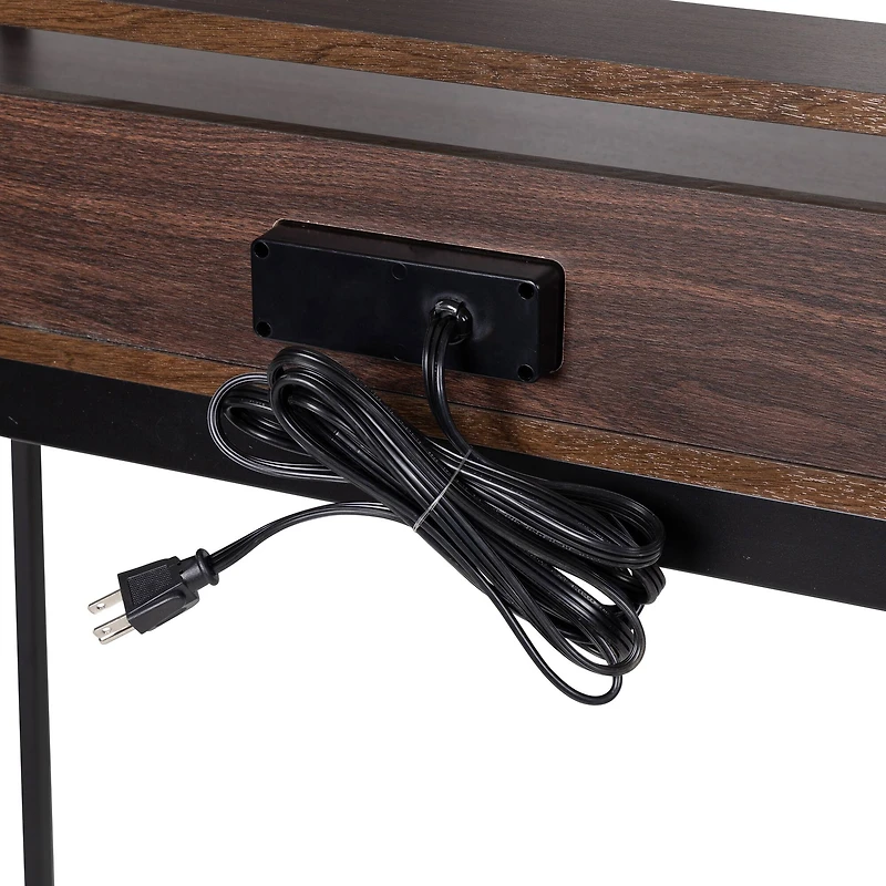 Honey Can Do Walnut & Black Computer Desk