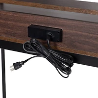 Honey Can Do Walnut & Black Computer Desk