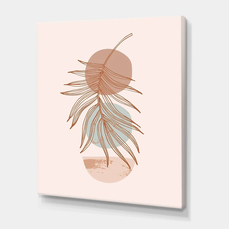 Designart - Moon & Sun Shapes In Retro Terracotta Tones II