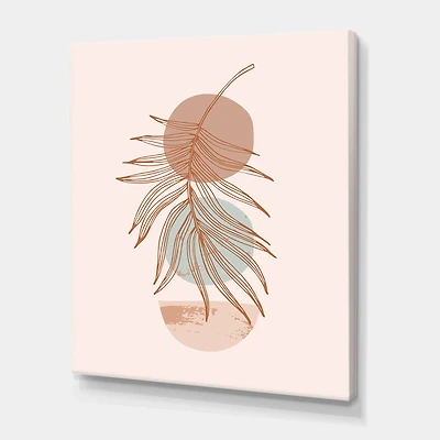 Designart - Moon & Sun Shapes In Retro Terracotta Tones II