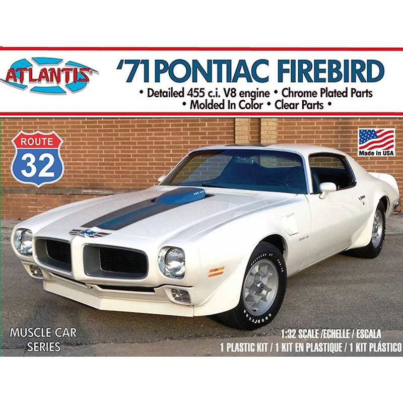 Atlantis® 1971 Pontiac Firebird Route 32 Plastic Model Kit