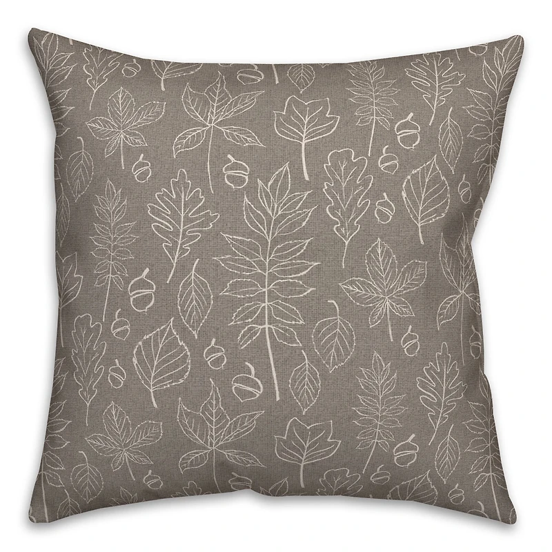 Leaf Pattern Throw Pillow