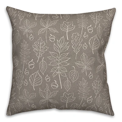 Leaf Pattern Throw Pillow