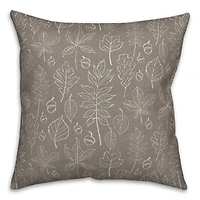 Leaf Pattern Throw Pillow