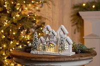 12.5" LED Flocked Holiday Village Display