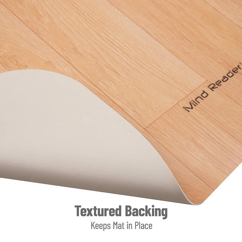 Mind Reader 9-to-5 Collection Woodtone Office Chair Mat