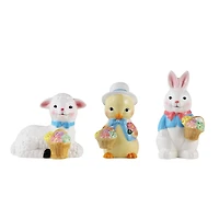 Mr. Cottontail Mini Ceramic Figurines Set