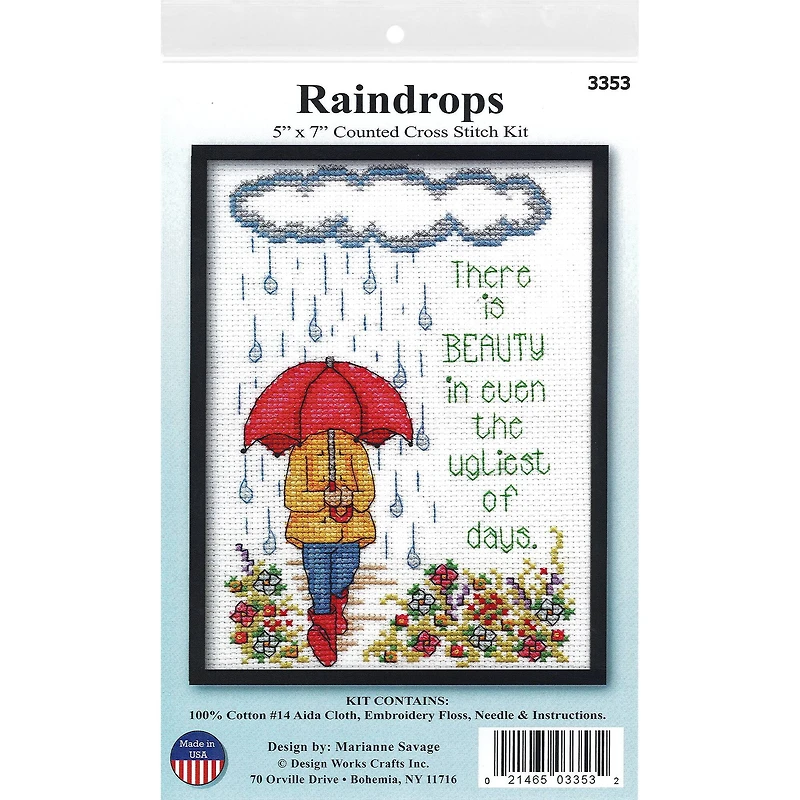 Design Works™ Raindrops Cross Stitch Kit